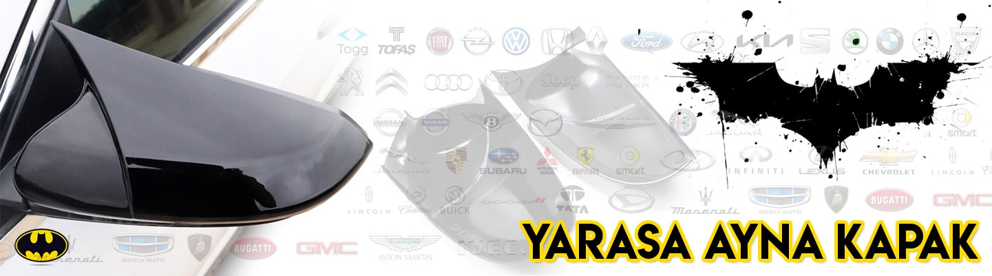 Yarasa Ayna Kapakları Piano Black