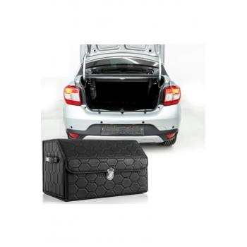 BARCAR Kapitone Deri Oto Bagaj Düzenleyici - Siyah