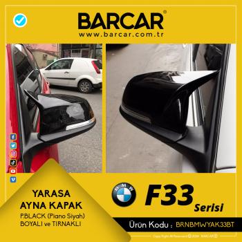 BMW F33 Kasa Yarasa Ayna Kapağı Piano Black (Piano Siyahı) Tırnaklı Model