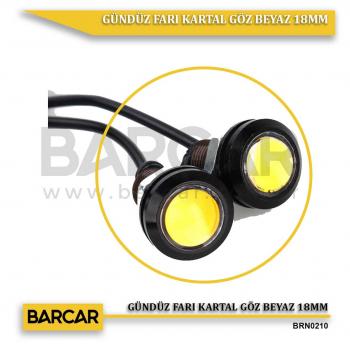 GÜNDÜZ FARI KARTAL GÖZ BEYAZ 18MM