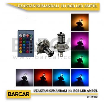 UZAKTAN KUMANDALI  H4 RGB LED AMPÜL
