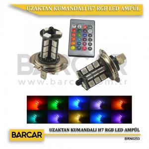 UZAKTAN KUMANDALI  H7 RGB LED AMPÜL