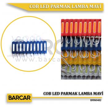 COB LED PARMAK LAMBA MAVİ CAMLI