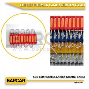 COB LED PARMAK LAMBA KIRMIZI CAMLI