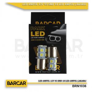 LED AMPUL 12V 93 SMD 18 LED AMPUL ÇAKARLI