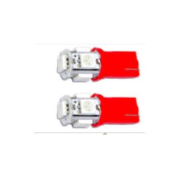 4508003 LED AMPUL 12V T10 5LED 5050 KIRMIZI