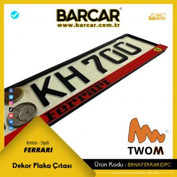 Ferrari Dekor Plakalık Çıtası (TWOM) (Kırmızı)
