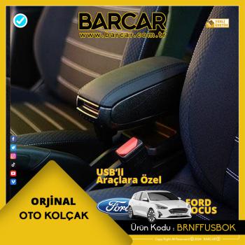 Ford Focus Usb'li Araçlara Özel Orjinal Oto Kolçak Siyah Deri