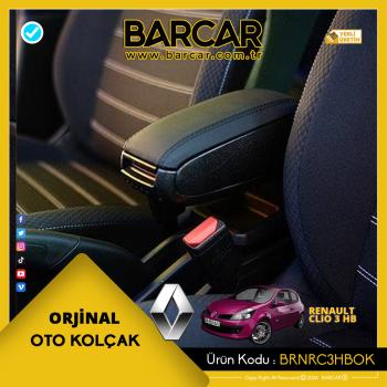 Renault Clio 3 HB Orjinal Oto Kolçak Siyah Deri