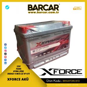 X Force 12V 72 Ah 610A (EN) 50342-1 W3 C2 V1 E1 Akü Batarya